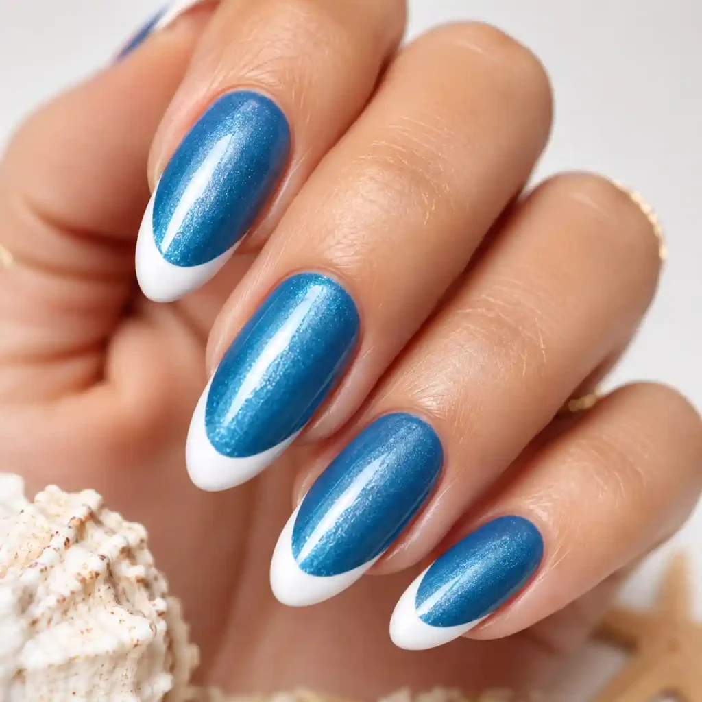 Ocean Blue with White Tips