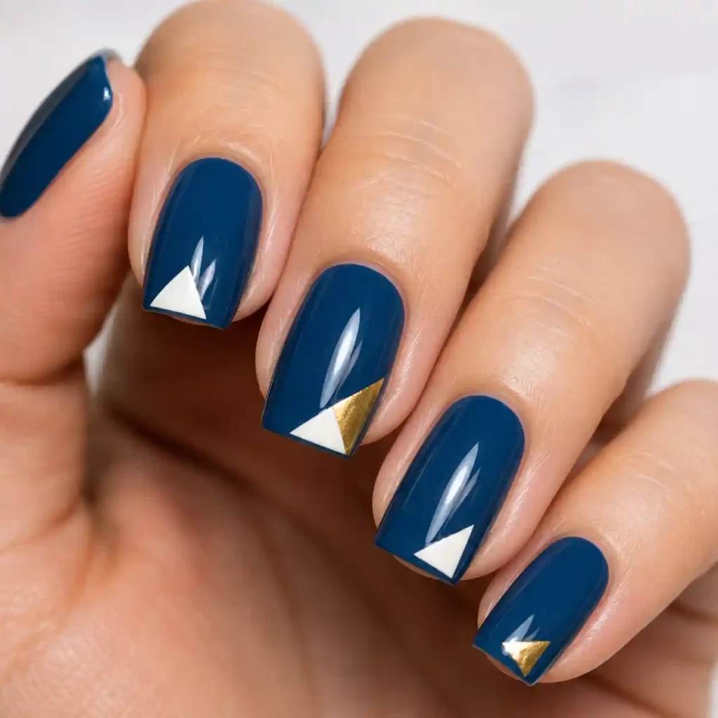 Ocean Blue with Geometric Triangles