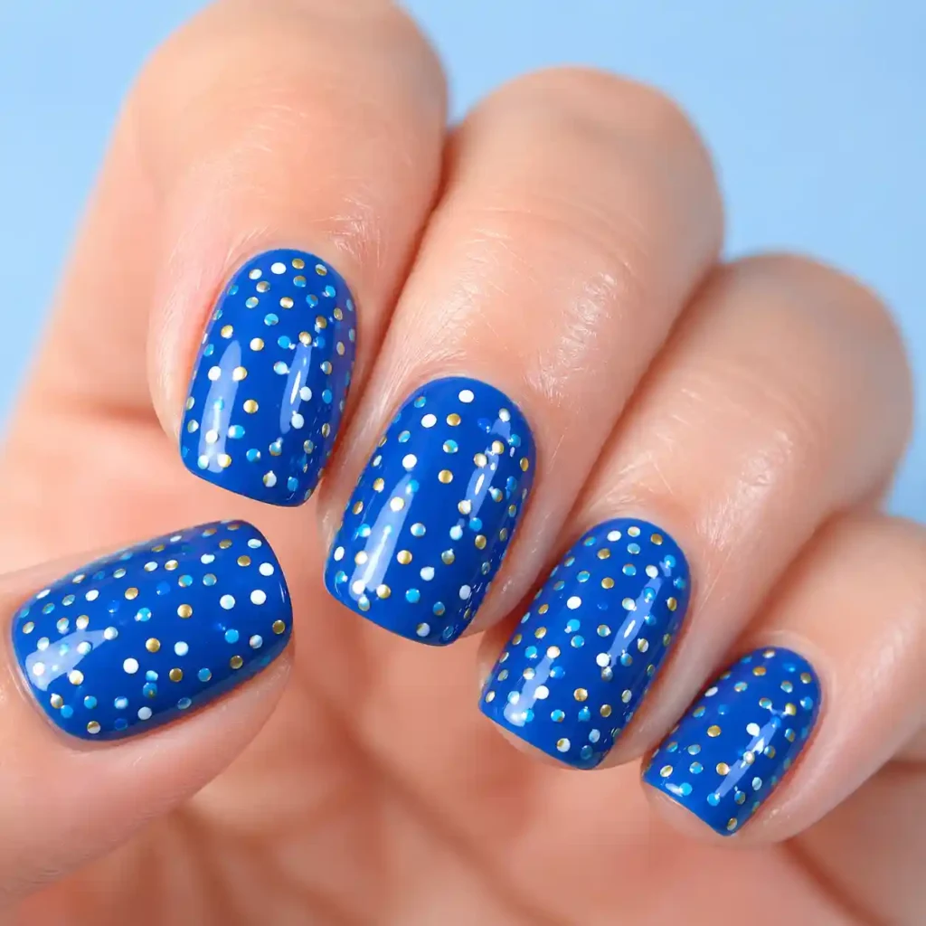 Ocean Blue with Confetti Sprinkles