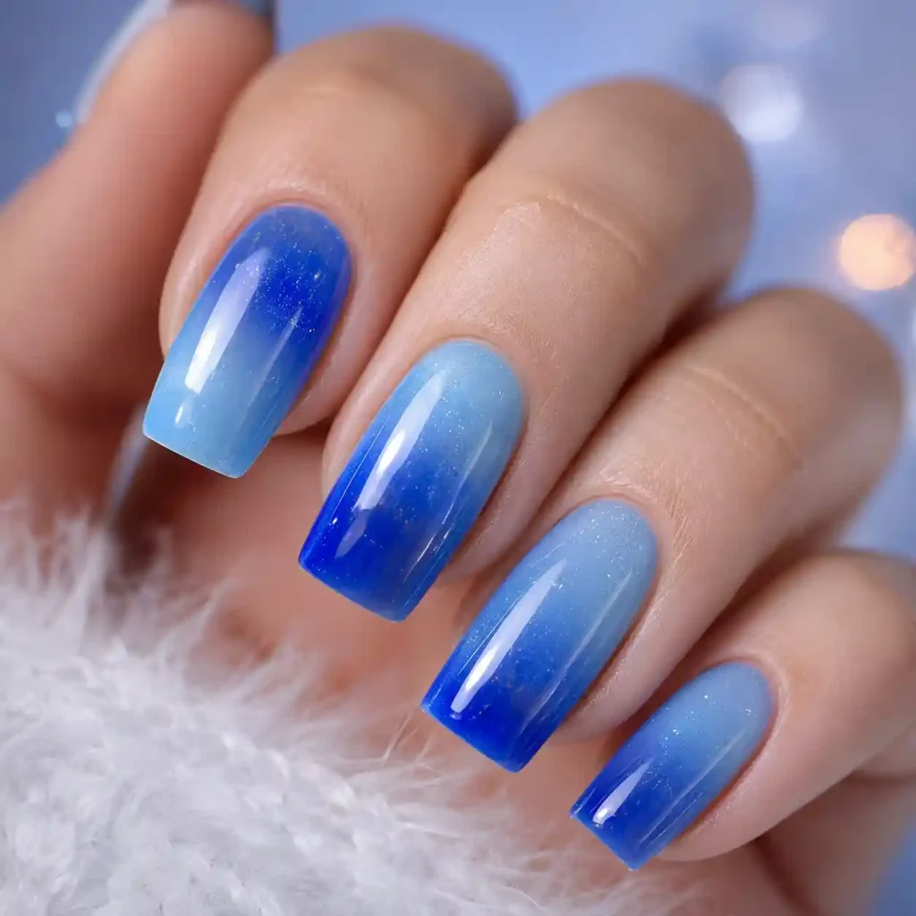  Blue Thermal Nails
