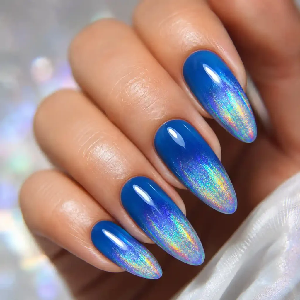 Ocean Blue with Gradient to Holographic
