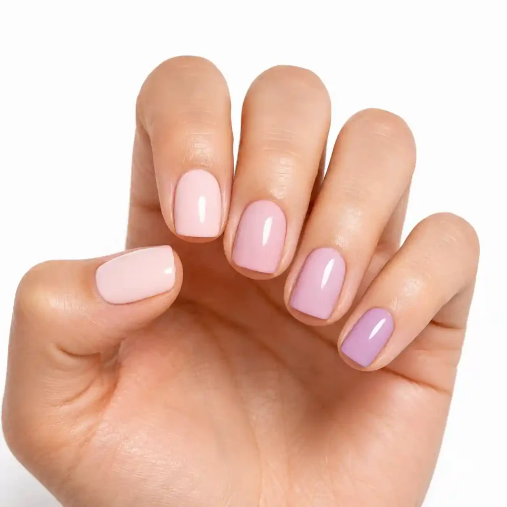 Graduated Ombre Effect Nails