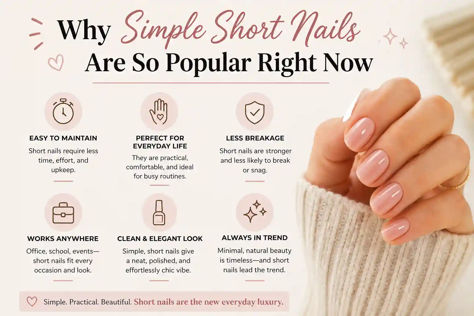 Why Simple Short Nails Are So Popular Right Now