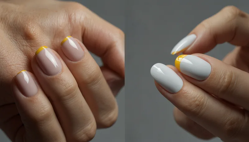 How to get yellow out of nails from food?