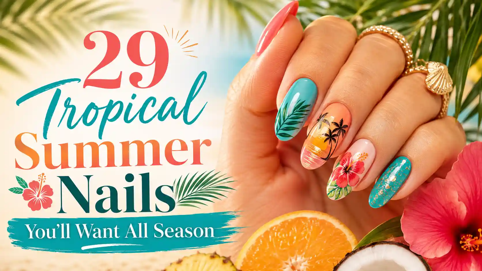 29 Tropical Summer Nails You'll Want All Season