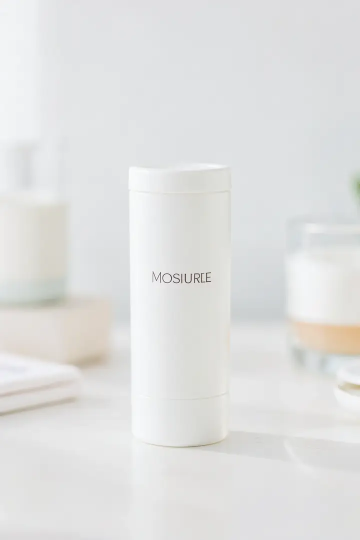 moisturize right away in a clean beauty editorial setup