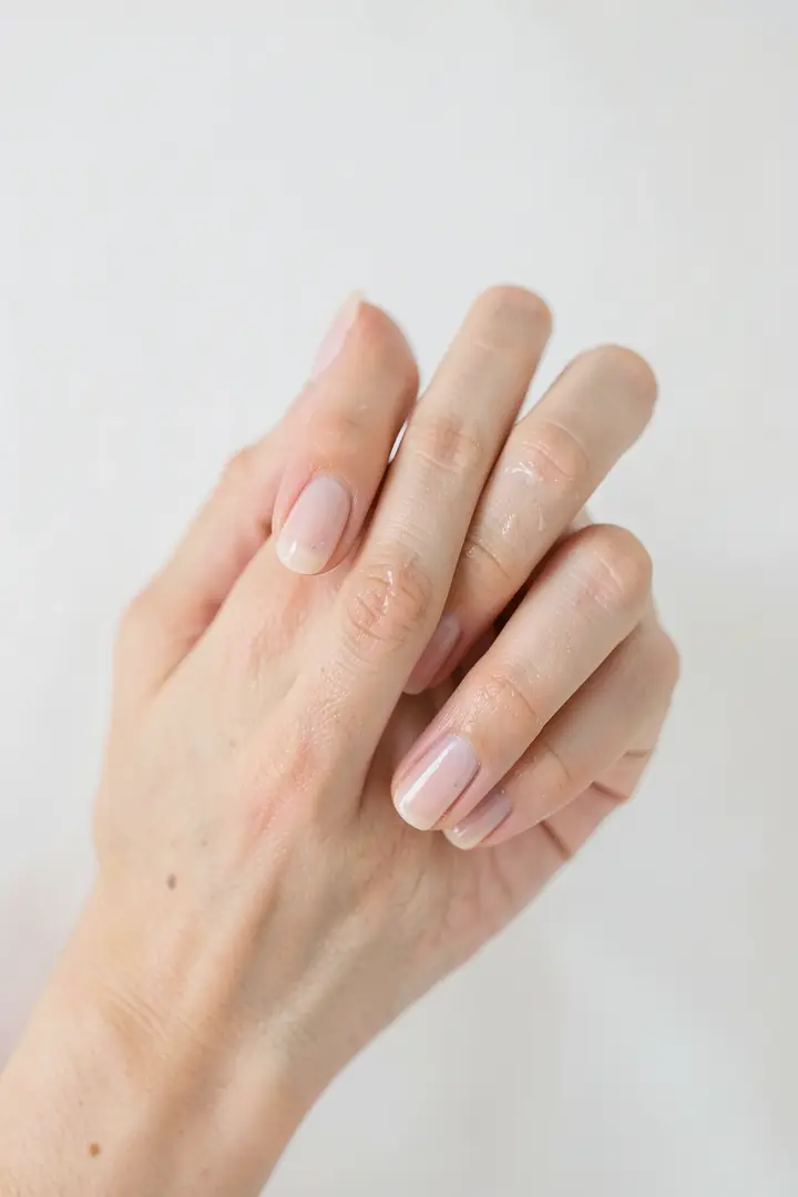 moisturize your nails right after water exposure on one hand
